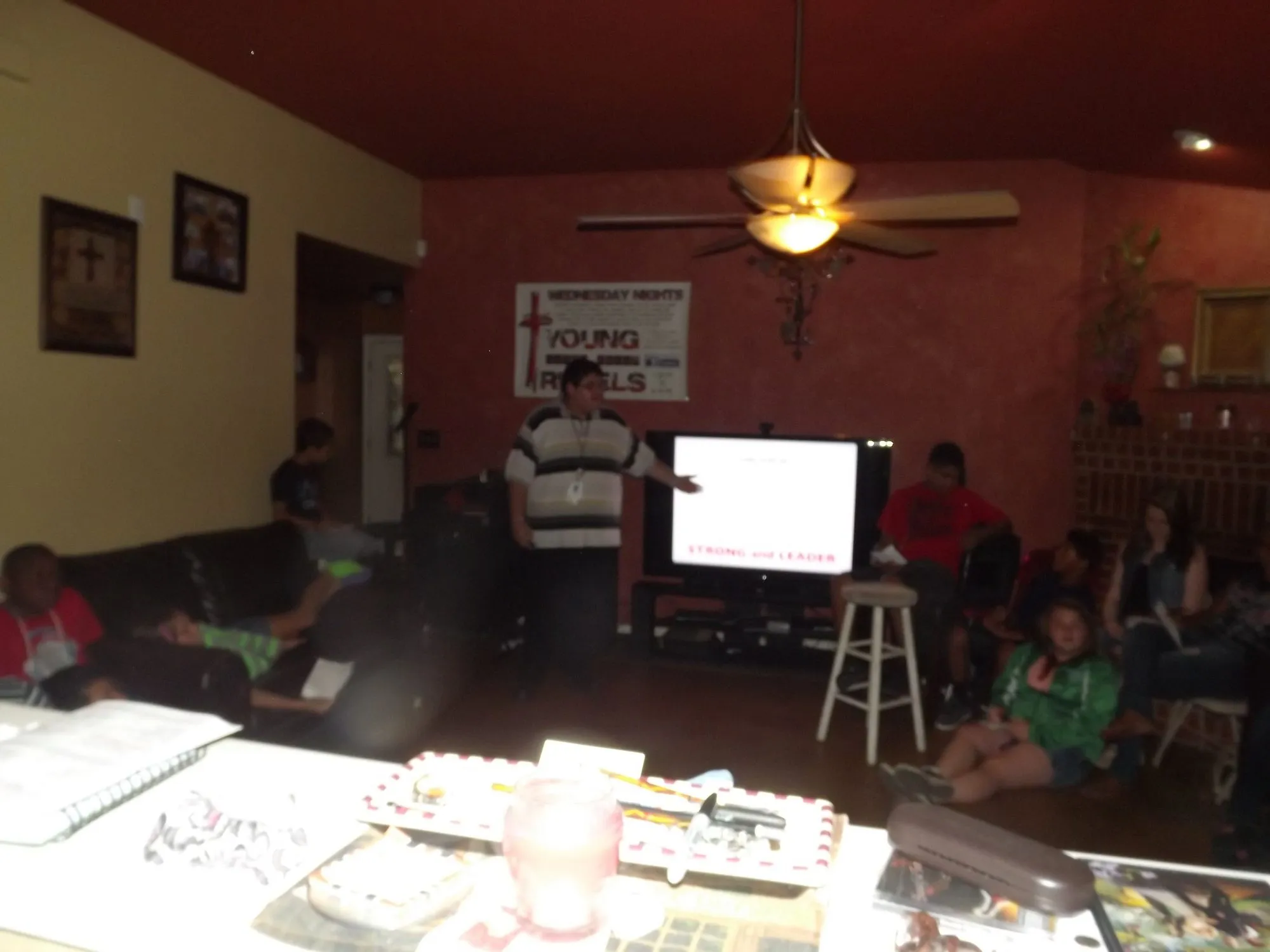 Teens at a Wednesday night gathering