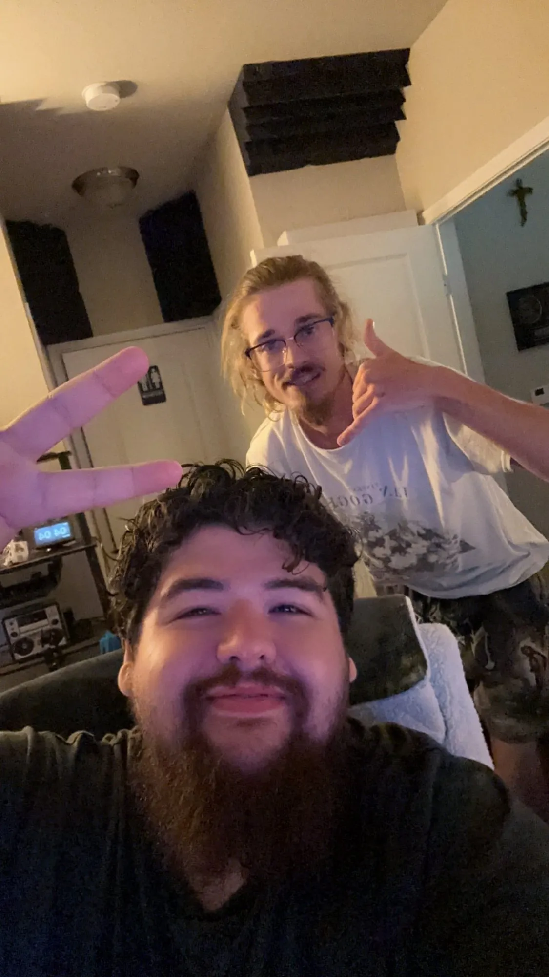 A selfie after a studio session