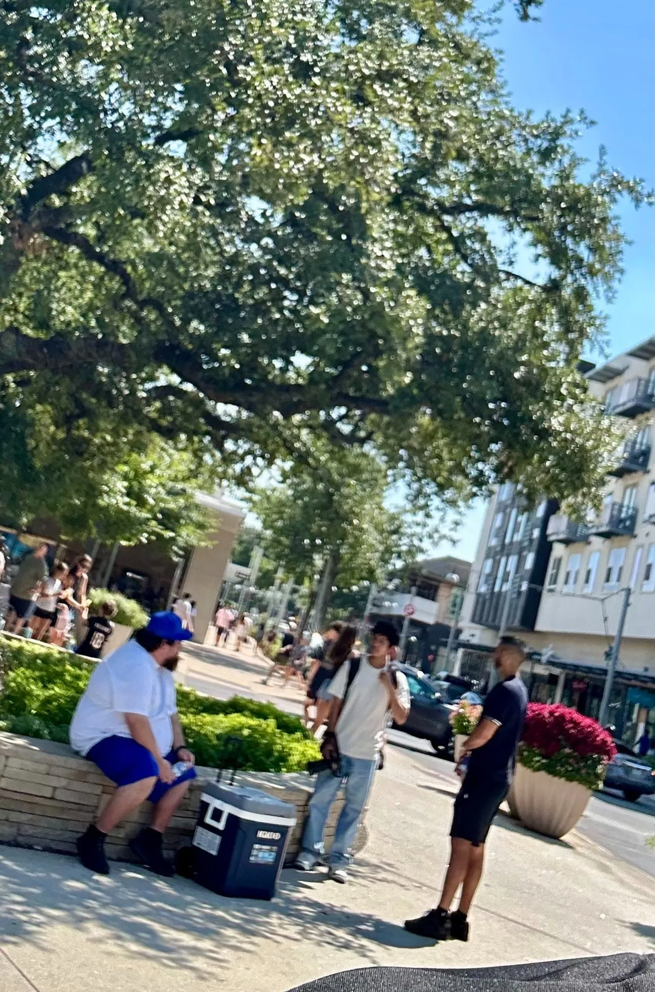 A street scene at The Domain in Austin